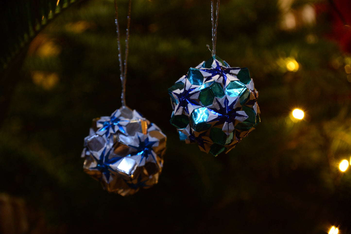 Origami julekugler