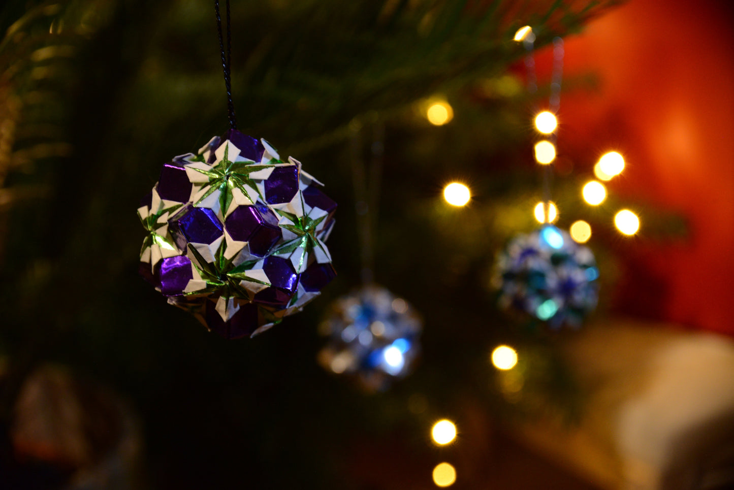 Origami julekugler